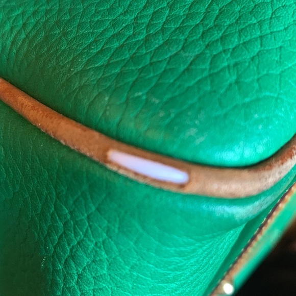 Dooney & Bourke tote bag purse pebbled leather kelly green  cherry charm - Picture 16 of 16